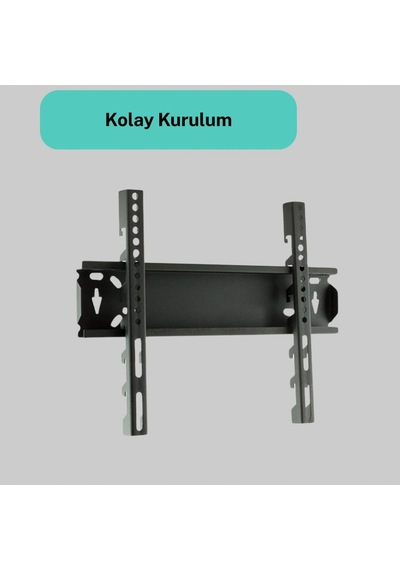 32 55 İnç Tv Duvar Askı Aparatı 40 Kg Taşıma Kapasiteli Çelik Montaj Aparatı