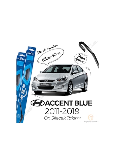 Hyundai Accent Blue Muz Silecek Takımı (2011-2019) RBW