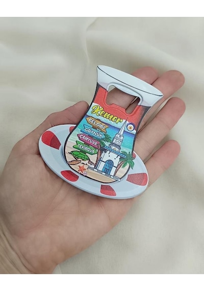 Magnet Açacak Gazoz Şişe Açacağı Mıknatıslı Buzdolabı Süsü Çay Bardak Tabak Kule Çok Renkli