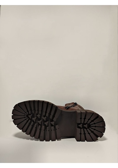 Castle Black Yldz-9233-1 Hakiki Deri Kadın Bot Taba