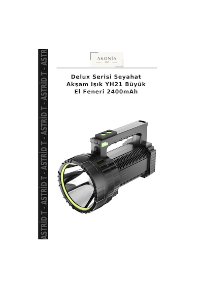 Delux Serisi Seyahat Akşam Işık Yh21 Büyük El Feneri 2400mah