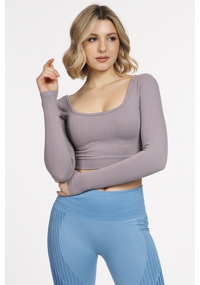 Doremi Seamless Straplez Uzun Kollu Fitilli Büstiyer 001