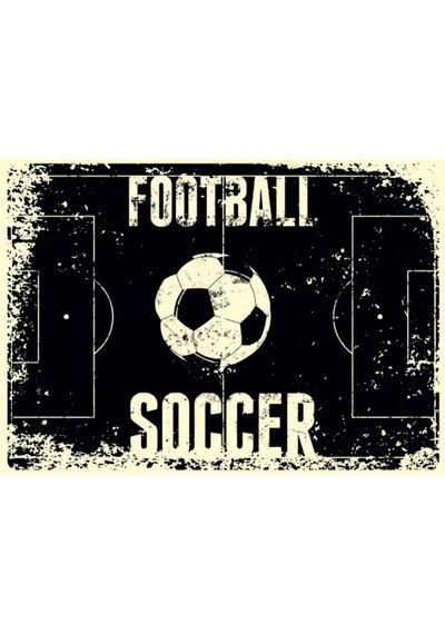 Futbol Temalı Ahşap Mdf Tablo Duvar Dekoru Eskitme Genç Odası Halı Saha Spor Cafe Tablo