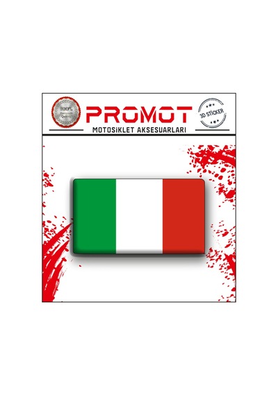 Stıcker Seti Italy 3d Damla Logo Sticker 7x4cm 1 Nötr