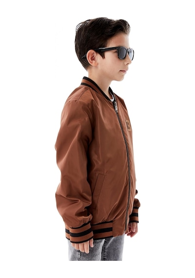 Benitto Kids Erkek Çocuk Kapüşonlu Çift Taraflı Mevsimlik Yağmurluk 51364 Kahve