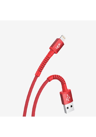 K550 Güvenli Ve Hızlı 1m Örgülü Metal Kafa Lightning Apple Uyumlu iPhone Şarj