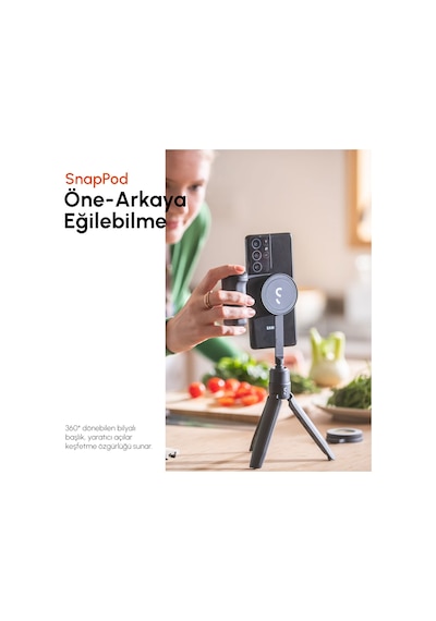 Shiftcam Snapstand Mini Video Selfie Çubuğu & Magsafe Tripod,manyetik Telefon Tutucu, Bej
