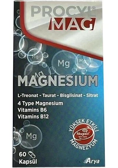 Procyl Mag 4 Form Magnezyum B6, B12 60 Kapsül