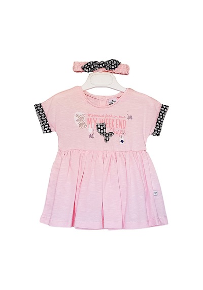 Caramell Bebek Elbisesi - Bandanalı - Elb4936 - Weekend - Pembe Pembe