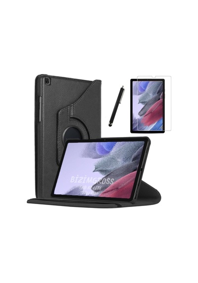 Samsung Galaxy Tab A7 Lite Sm T220 T225 Dönebilen Tablet Kılıfı + Ekran Koruyucu + Kalem Set 8.7 Inç Arka Kapak