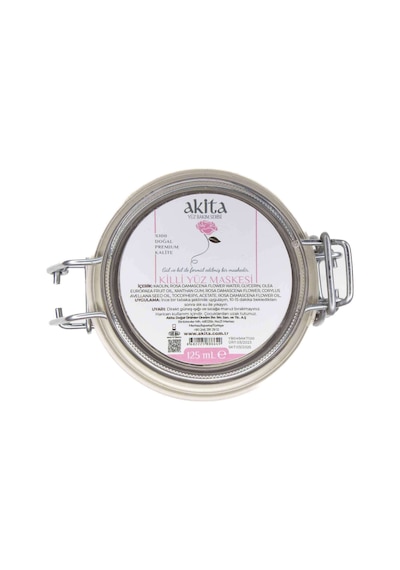 Akita Doğal Killi Yüz Maskesi Gül 125 ML
