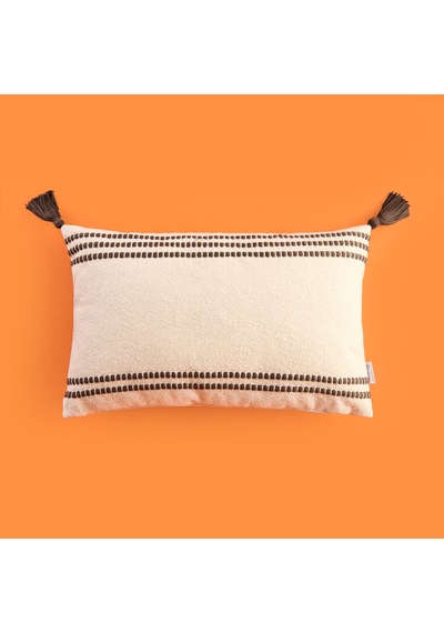 Soft Sanvi Kırlent - Ekru - 30x50 Cm Çok Renkli