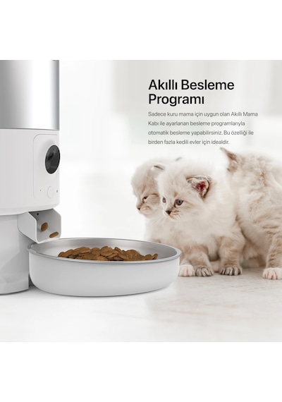 Xenon Smart Otomatik Mama Kabı (Kameralı) | 5 Lt, Mobil Kontrol, Çelik Kase, Sesli Görüş Destekli (X8605)