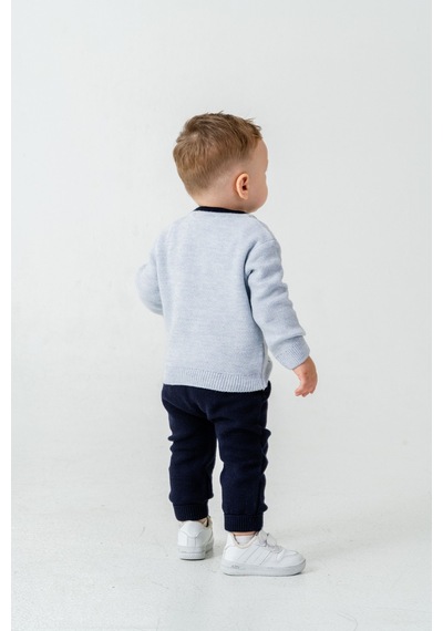 Babyhola Erkek Bebek Triko Kazak Pantolon Takım 23124 Mavi