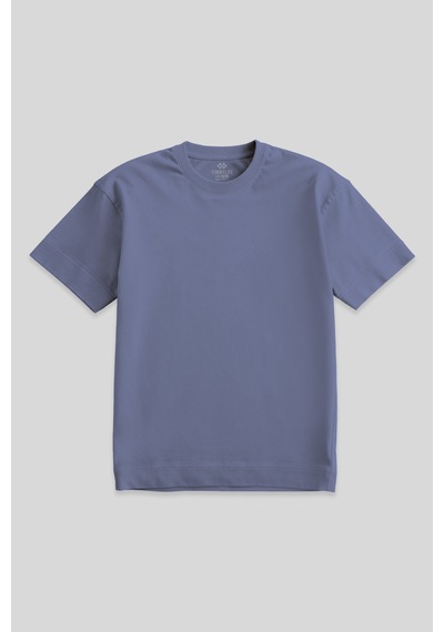 Tommylife Petrol Basic Kısa Kol O Yaka Büyük Beden Erkek T-shirt - 88072 PETROL