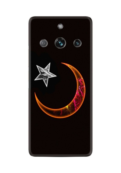 Realme 11 Pro Kılıf Resimli Desenli Silikon Platinium Series Ay Yıldız 1884