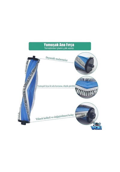Ecovacs Deebot T30 Omni T30 Pro Yedek Parça Seti Fırça Toz Torbas