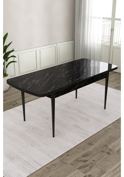 Canisa Exve Serisi 80x132 Açılabilir Siyah Mermer Desen Masa Masa Siyah Mermer Desen Ayaklar Siyah Canisa Exve Serisi 80x132 Açılabilir Siyah Mermer Desen Masa Masa Siyah Mermer Desen Ayaklar Siyah