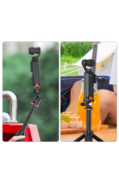 Teknoroket Djı Osmo Pocket 4 ve 3 Manyetik Şarj Standı Ve Quick Release Tutucu Type-c Şarjlı Alüminyum Tripod Adaptörü