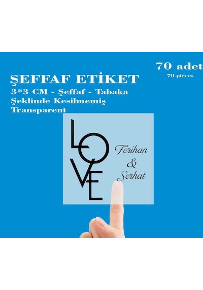 Şeffaf Söz Nişan Kına Nikah Düğün Şişe Ve Magnet Etiketi