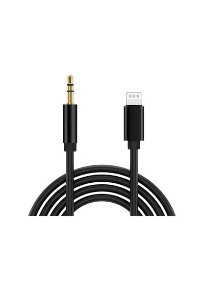 Hadron Lightning To 3.5mm Aux Ses Kablosu, 1 Metre, Apple İos Uyumlu Dönüştürücü Siyah