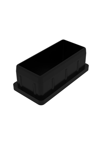Cateksss 30x60 Mm Düz İç Profil Tapası Siyah - 50 Li Paket
