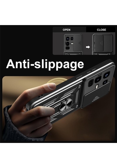 Tecno İnfinix Note 50 Pro Kılıf Kamera Sürgülü Yüzüklü Slide Tank Kapak