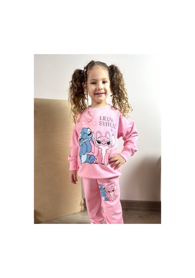 Fleurs Chic Yeni Sezon Fleurs Kids Stitch Takım Pembe