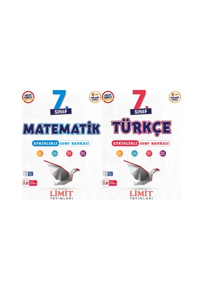 Limit 2027 7. Sınıf Matematik + Türkçe Soru Bankası Seti 2 Kitap Maarif Model