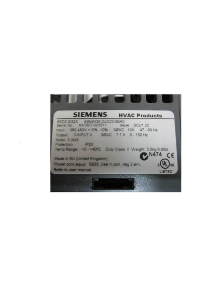 6se6436-2ud23-0ba0 Mıcromaster Yeni Kutu Açık