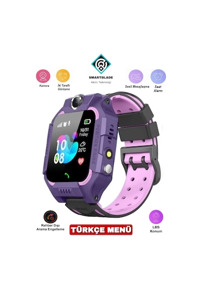 SmartBlade Konum Takip Fotograf Çekme Sim Kartlı Akıllı Çocuk Saati