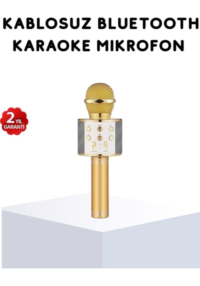 Karaoke Mikrofonu Bluetooth Usb Aux Girişli Yankı Efektli Mh-hs1176-1468