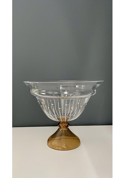 Decorıum Boncuklu Ayaklı Amber Kase