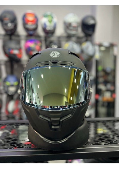 Scoyco 865 Gold Vizör Kapalı Kask Mat Siyah
