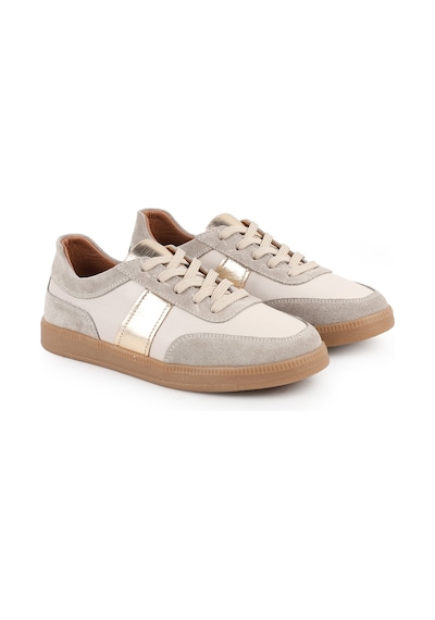 Libero L081.804 Hakiki Deri Süet Detaylı Bal Rengi Termo Taban Kadın Retro Sneaker Ayakkabı Ekru Libero L081.804 Hakiki Deri Süet Detaylı Bal Rengi Termo Taban Kadın Retro Sneaker Ayakkabı Ekru