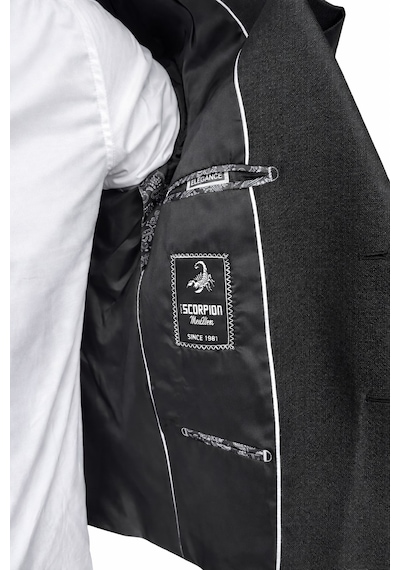 Erkek Slim Fit Klasik Ceket Dokulu Kumaş Modern Kesim Siyah