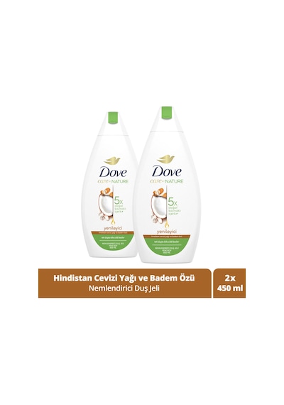 Nemlendirici Duş Jeli Hindistan Cevizi Yağı Ve Badem Özü 450 Ml X2 Diğer