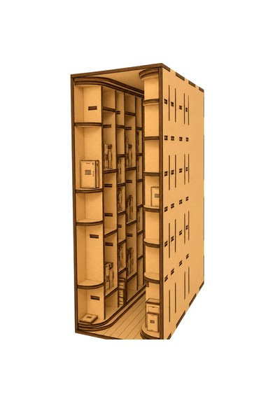 Library Diorama Book Nook Ahşap Maket Seti Dıy Miniatür Kütüphane Peri Led'li Kitaplık Dekoru