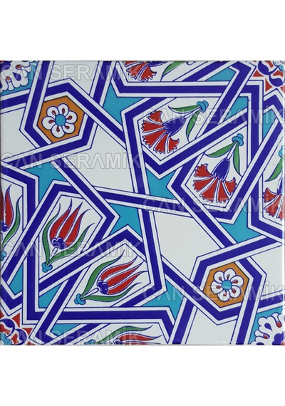Can Seramik – 20x20 Cm. Cç-17 İznik Çini Karo 5' Li 1 Paket