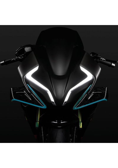 Cfmoto 450sr Ön Kafa Turkuaz Duman Stıcker Etiket Modeli Kaplama