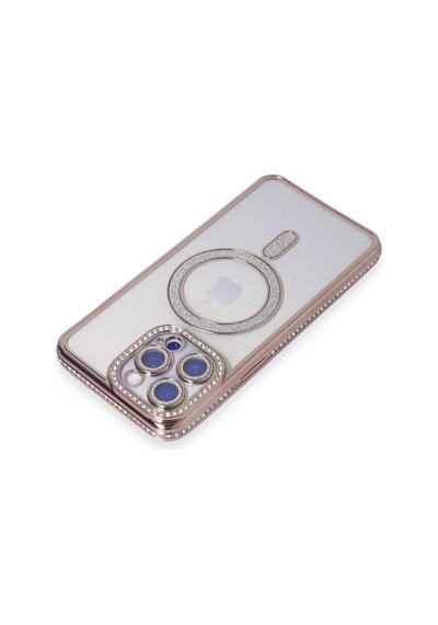 Apple iPhone Uyumlu 15 Pro Kılıf Joke Simli Magneticsafe Kılıf - Pembe Bzsxx00 1