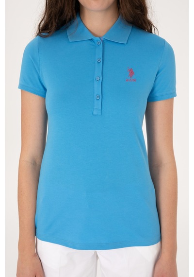U.S. Polo Assn. Kadın Turkuaz Basic Tişört 50300896-VR093
