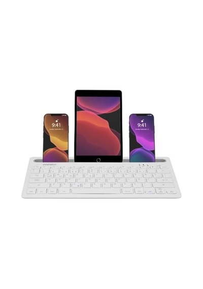 Everest Kb-bt82 Q Kablosuz Beyaz/gümüş Mac/win//ıos Uyumlu Bluetooth Ultra İnce