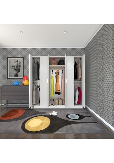 Kenzlife Gardırop 6 Kapaklı Kapılı Anemon 180 180 42 Byz Gardolap Dolap Kenzlife Gardırop 6 Kapaklı Kapılı Anemon 180 180 42 Byz Gardolap Dolap