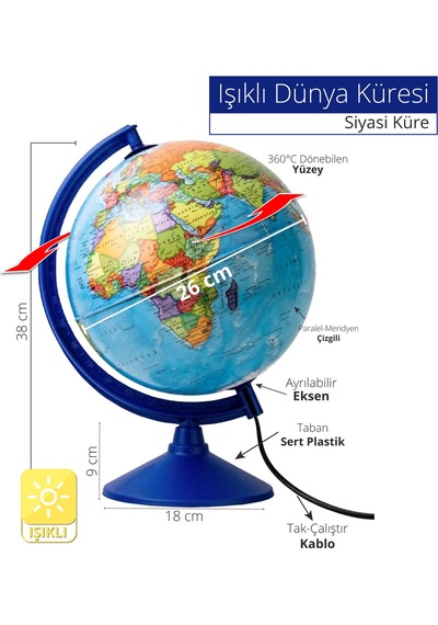 Gurbuz Kure 26cm.ısıklı Sıyası 47303