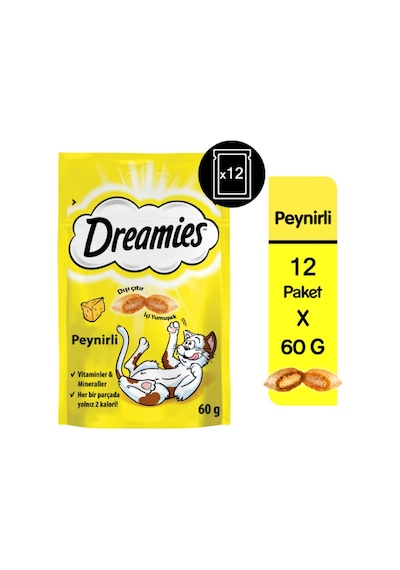Dreamies Peynirli Kedi Ödül Bisküvisi 12 x 60 G