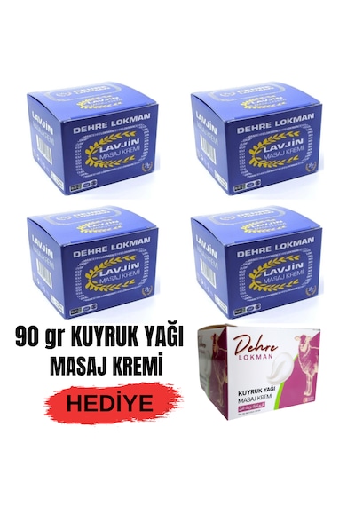 Lavjin Masaj Kremi 4 x 70 G + Kuyruk Yağı Masaj Kremi