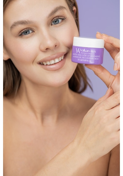 Volkan Ates Natural & Beauty Lavanta Yağlı Göz Çevresi Kremi Cam Kavanoz 50 ML