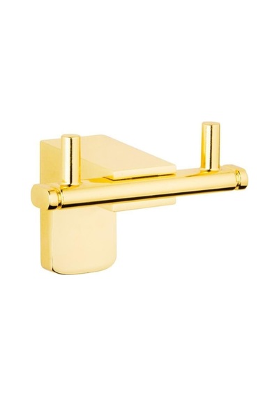 Tema Premium 2'li Askı Bornozluk Altın Paslanmaz Çift Havluluk Lüks Banyo Askılığı 5 Yıl Garanti Altın