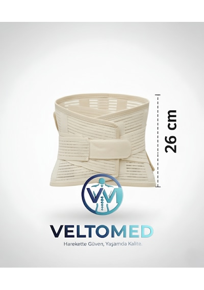 Çelik Balenli Lumbostad 26cm Korse, Ortopedik Korse, Bel Korsesi, Skolyoz, Fıtık, Bej